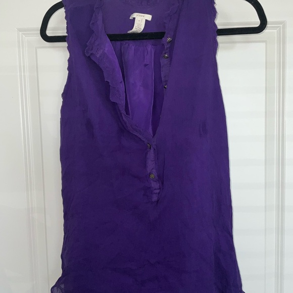 J. Crew‎ Ruffle Blouse Size 12 - Picture 2 of 7